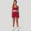 Anna-Kaci Active Women's Wide Strap Square Neck Sports Bra Top with Sculpted Seam Detail and Cropped Fit - 4 of 4