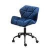 VYNXARIA Diamond Tufted Adjustable Swivel Office Chair, Blue - 3 of 4