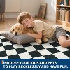 Checkered Rug Washable Rug for Living Room Non Slip Indoor Scalloped Printed Carpet Low Pile Neutral Rugs Soft Floor Cover for Bedroom Nursery - 4 of 4