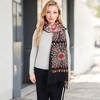 Anna-Kaci Women's Floral Mandala Embroidered Scarf with Fringed Edges and Lightweight Fabric - 2 of 4