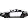 2023 Dodge Charger Pursuit Police Car Black and White "Law Enforcement and Public Service" 1/24 Diecast Model Car by Motormax - 3 of 4