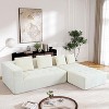 110"W Modern Large Modular Sofa, 3-Piece Set with Free Combination, Includes 4 Pillows, Ideal for Living Room, Bedroom, Apartment-ModernLuxe - 2 of 4