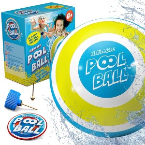 Activ Life The Ultimate Pool Ball for Underwater Games, Ultra-Durable & Bright, Yellow/Cyan 6 inches - 1 of 4