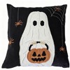 YOOCOZZ Halloween Decoration Halloween Ghost with Pumpkin Bucket Throw Pillow - 2 of 4