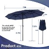 Blue 13 ft. Market No Weights Patio Umbrella 2-Side - 3 of 3