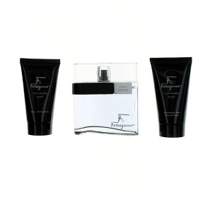 F Black by Salvatore Ferragamo for Men - 3 Pc Gift Set 3.4oz EDT Spray, 2.5oz Shampoo and Shower Gel, 2.5oz After Shave Balm - 1 of 1
