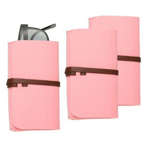 Unique Bargains Felt Soft Portable Storage Scratch-Resistant Eyeglasses Bag 3 Pcs - 1 of 4