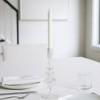 Decorative Candle Holder for Taper Candles - Modern Glass Candlestick Holder with Disc and Sphere Design for Table Decor - 2 of 4