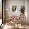 Whisen 3-Piece Acacia Wood Folding Bistro Set with Coffee Table and 2 Chairs - 3 of 4