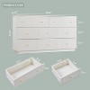 SinCiDo 8 Drawer Fluted Dresser, 55" Wide Wood Chest of Drawers with Deep Storage, Modern Storage Organizer for Bedroom, Living Room - 4 of 4