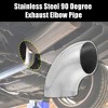 Unique Bargains 90 Degree Exhaust Elbow Pipe for Car Modified Exhaust System - 2 of 4