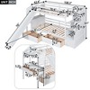 NicBex Twin over Twin Bunk Bed with Guardrail and Desk with Drawers and Shelves,Loft Bed with Ladder and Storage Staircase,Bunk Beds for Bedroom - 3 of 4