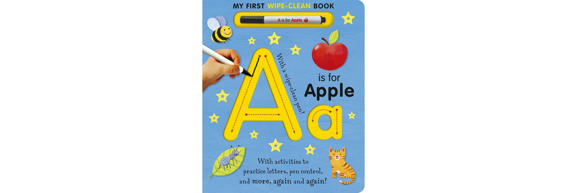 A is for Apple Wipe-Clean - by  Tiger Tales (Board Book)