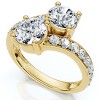 Pompeii3 2.40Ct Forever Us 2-Stone Diamond Ring 14k Gold Lab Created EF/VS - 3 of 4