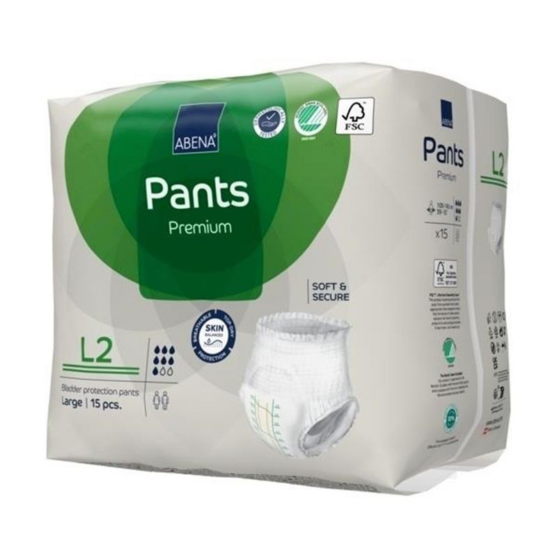 Abena Premium Pants L2 Disposable Underwear Pull On with Tear Away Seams Large, 1000021326, 45 Ct, 3 of 7