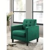 NicBex Velvet Accent Chair,Upholstered Living Room Chairs with Tufted Backrest and Plastic Legs,Cozy Armchair,Accent Chairs for Living Room - 2 of 4
