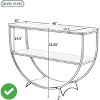 Industrial Demilune Shape Console Table 48" Industrial Style Entryway Table with 3-Tier Open Storage Shelf - 2 of 4