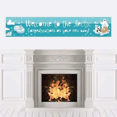 Big Dot of Happiness Arctic Polar Animals - Winter Baby Shower Decorations Party Banner