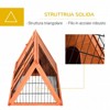 Garvee Wooden Chicken Coops, Chicken Hutch Outdoor with Run and 2 Doors, Ventilating Wire, Quail, Rabbit Hideout for Small Animals, Red - 3 of 4
