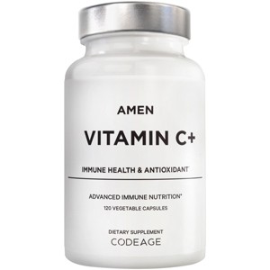 Amen Vitamin C, Citrus Bioflavonoids Fruits, Vegan Vitamins Capsules Supplement - 120ct - 1 of 4