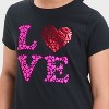 Girls' Short Sleeve Valentine's Day 'Love' Graphic T-Shirt - Cat & Jack™ Black - 2 of 4