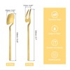 Unique Bargains Stainless Steel Kitchen Utensil Sets Mini Dessert Spoons Forks 5.43" 5.7" 12 Pcs - 2 of 4