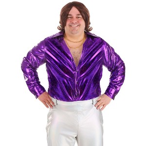 HalloweenCostumes.com Plus Size Men's Shattered Glass Disco Shirt - 1 of 4