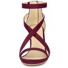 Allegra K Women's Zipper Ankle Strap Open Toe Heeled Sandals - 2 of 4