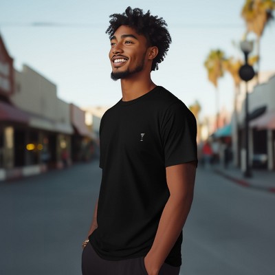 Мужские футболки Dalix Mens Martini Cotton Tee in Black S Small — фото 4