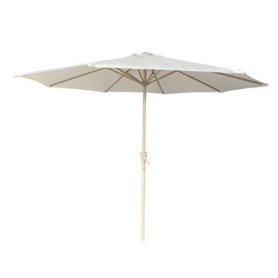 9FT Outdoor Patio Umbrella with UV 50+ Protection, Wind Vent, Push Button Tilt & Crank for Garden, Beach, and Backyard Shade-Coolbibila