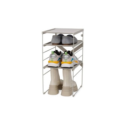Adjustable Metal Stackable Shoe Rack for 4 Pairs