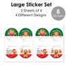 Big Dot Of Happiness Gingerbread Christmas - Round Gingerbread Man Holiday  Party To And From Gift Tags - Large Stickers - Set Of 8 : Target