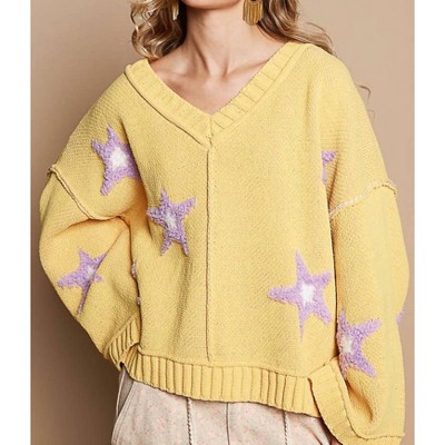 Women's Star Patch Sweater - POL