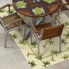 Homefires Hanalei Palm Indoor & Outdoor Rug – Tropical Palm Design, Durable, Fade-Resistant, Perfect for Patio, Porch, or Living Room Decor - 2 of 3
