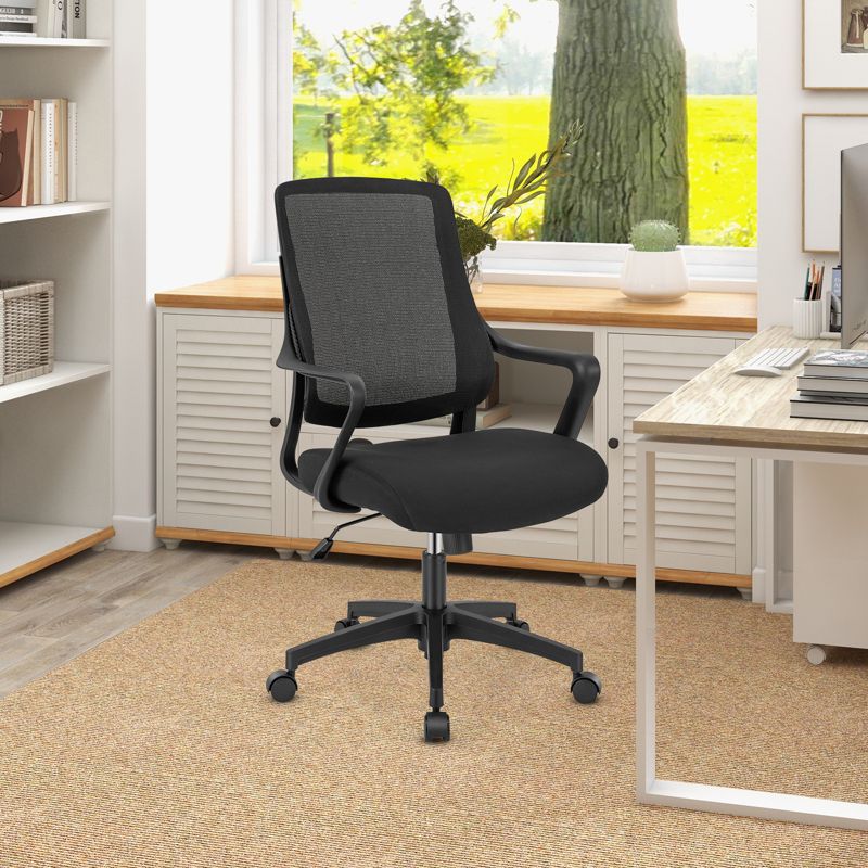 Tangkula Ergonomic Office Chair Height-adjustable Home Office Chair Breathable Mesh Computer w/ Wheels Swivel Task Desk Chair, 4 of 11