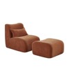 CAVINAS Recliner Single Seat Upholstered Lounge Chair Sofa Modern Design Accent Sofa with Ottoman for Living Room - 2 of 4