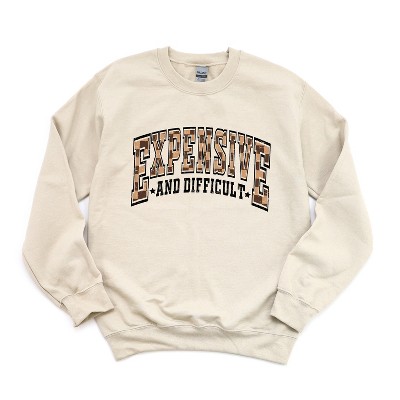Simply Sage Market Women's Graphic Sweatshirt Expensive and Difficult Plaid
