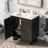 30" Modern Bathroom Vanity with Sink, Wood Frame Cabinet with Double Doors, Spacious Storage Solution for Compact Bathrooms - The Pop Home - 2 of 4