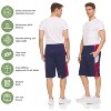 Mens Moisture Wicking Athletic Basketball & Gym Workout Shorts with Pockets Multipack, Up to 3XL, Pack of 5 - 3 of 4