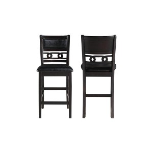 New Classic Furniture,Furniture Gia Solid Wood Counter Chairs In Ebony Black (Set Of 2) - 1 of 4