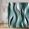 LunaLulinlk Green Abstract Shower Curtain - 3 of 4