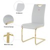 ALEXOUN Modern Dining Chairs Set of 6, PU Faux Leather High Back Upholstered Chairs, with Gold Metal Legs,for Kitchen,Living,Bedroom,Dining Room - 4 of 4