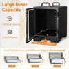 Costway 81 Quart Insulated Food Pan Carrier Stackable 5 Full-Size Pan with 4 Wheels - 3 of 4