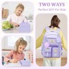 FATMOON School Backpack For Back to School- 18″ Multifunctional Large Capacity Cute Girls Backpack - Students Bookbag Travel Daypack - 2 of 4