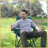 Arrowhead Outdoor Portable Folding Camping Quad Chair w/ 6-Can Cooler, Heavy-Duty Carrying Bag, Supports up to 450lbs (Forest Green) - 4 of 4