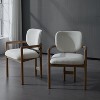 CAVINAS Classic Dining Chairs, Upholstered Arm Chairs with Rubberwood Frame, Kitchen Chairs for Living Room - 2 of 4