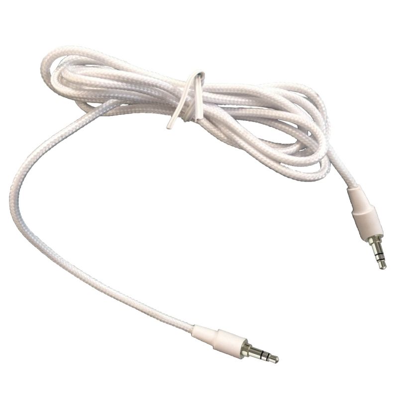 VM Audio 3.5mm Auxiliary Sound Stereo 5-Foot Tablet Smartphone Car Cable, White, 1 of 4