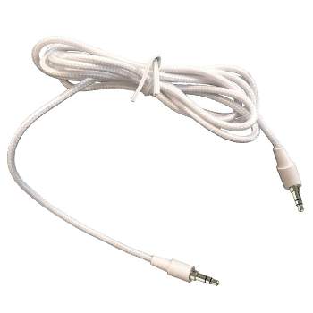 VM Audio 3.5mm Auxiliary Sound Stereo 5-Foot Tablet Smartphone Car Cable, White