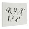 Stupell Industries Trio of Dogs Minimal Black Grey Pet Sketch Canvas Art - 2 of 4