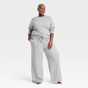 Women's Fleece Wide Leg Lounge Pants - Colsie™ - 1 of 3